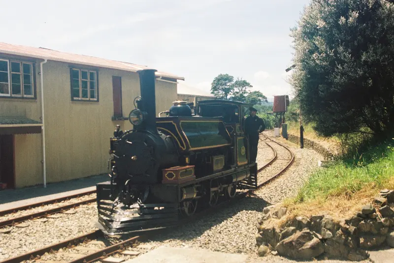Steam locomotive F 180 at Silver Stream Railway